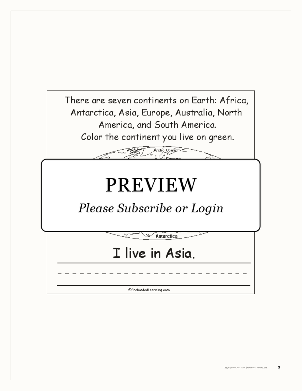 Where I Live: Asia interactive worksheet page 3