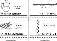 Search result: 'A ist F&#252;r... Book, A Printable Bilingual Book: W, X - Y, Z'