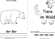 Search result: 'Tiere im Wald/Forest Animals, A Printable Book in German'