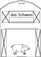 Search result: 'Vieh/Livestock Book, A Printable Book in German: Schwein/Pig'