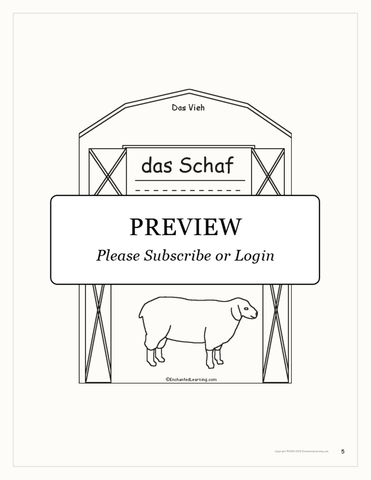 Vieh/Livestock Book interactive worksheet page 5