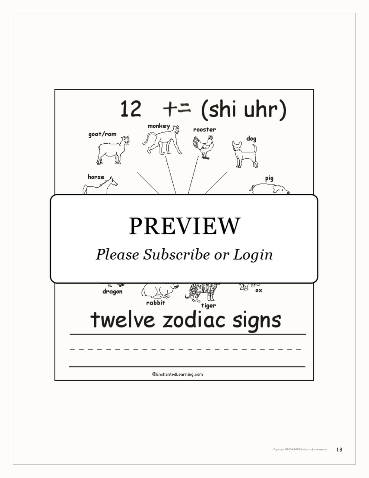 Chinese Counting Book interactive worksheet page 13