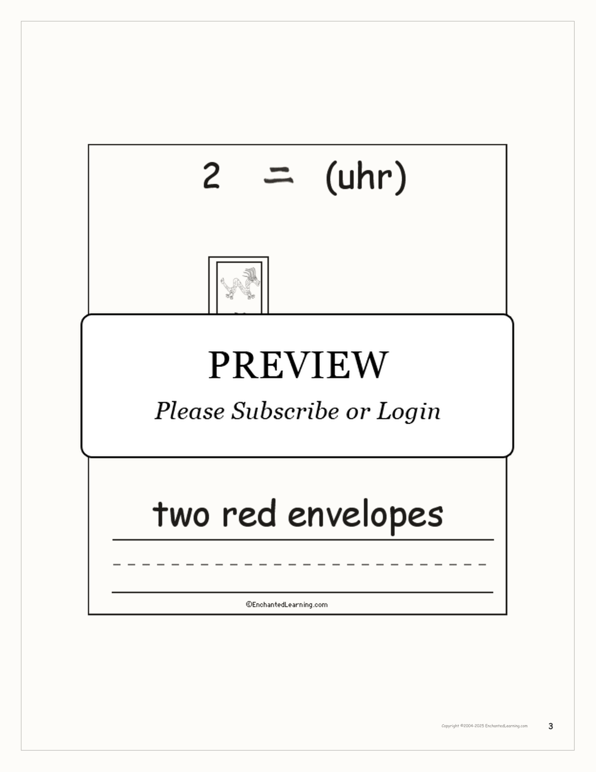 Chinese Counting Book interactive worksheet page 3