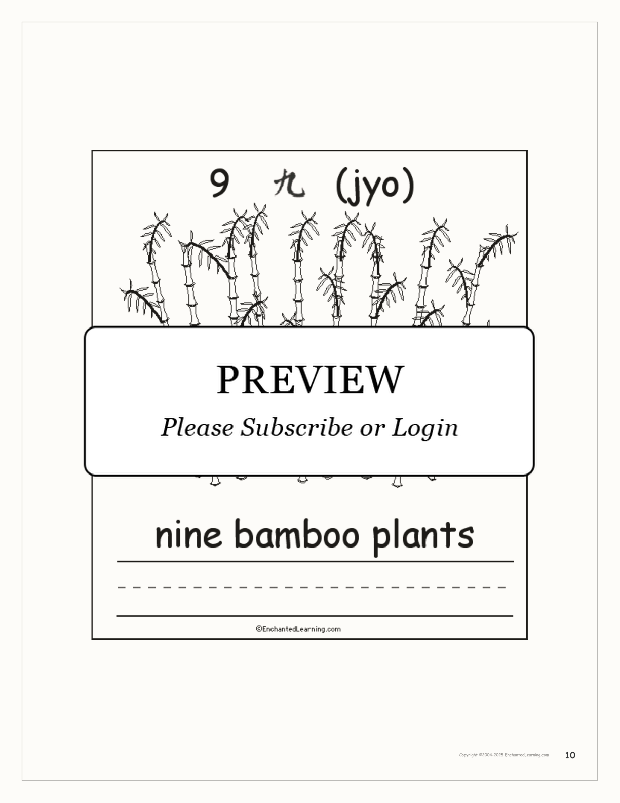 Chinese Counting Book interactive worksheet page 10