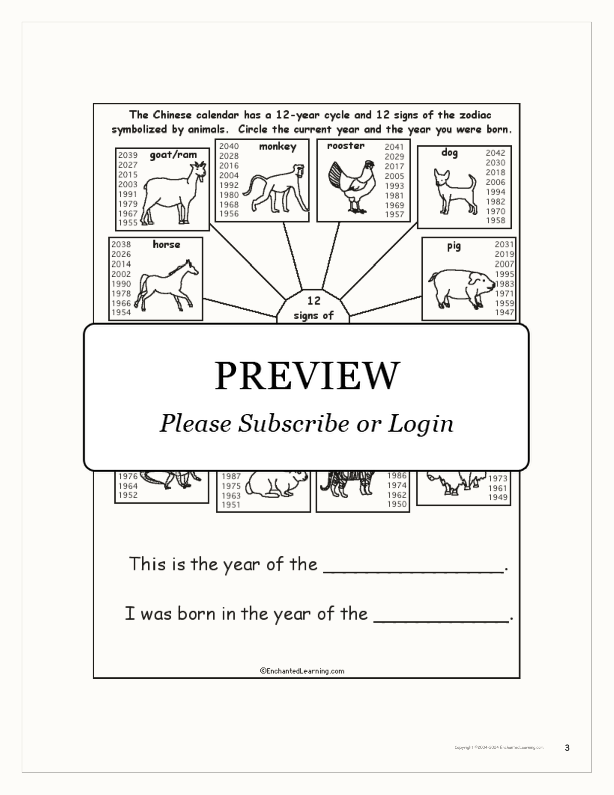Chinese New Year Activity Book interactive printout page 3