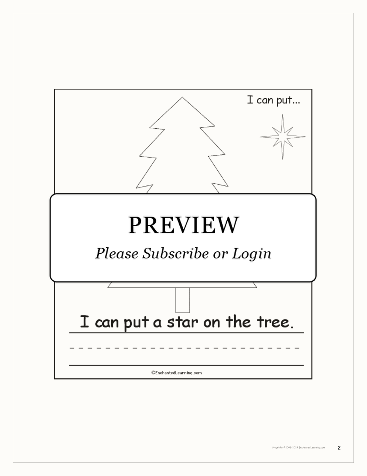 I Can Decorate A Christmas Tree: Early Reader Book interactive worksheet page 2