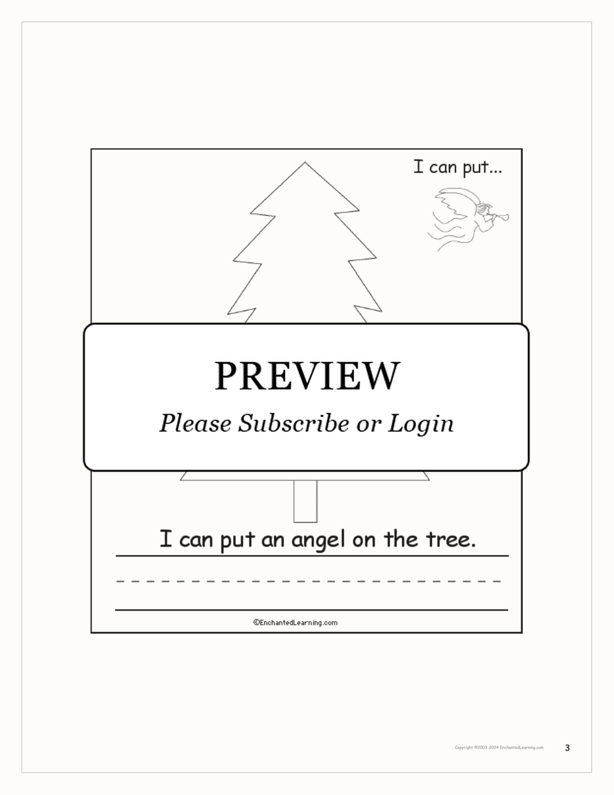I Can Decorate A Christmas Tree: Early Reader Book interactive worksheet page 3