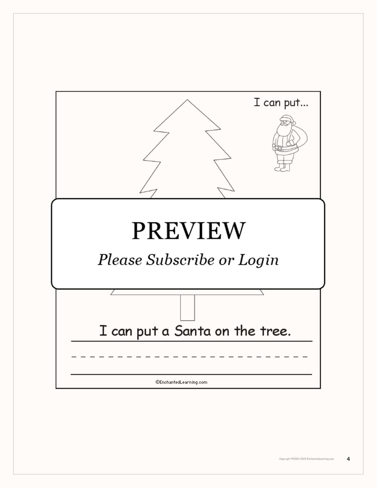 I Can Decorate A Christmas Tree: Early Reader Book interactive worksheet page 4
