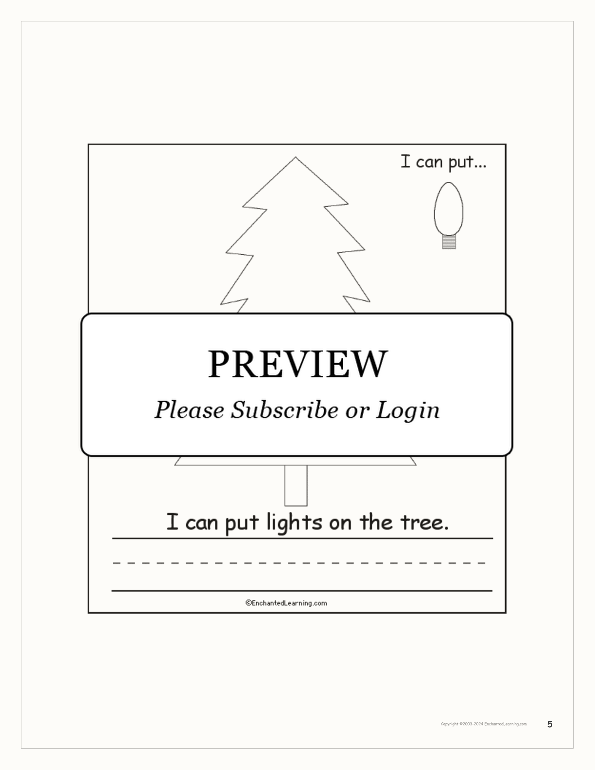 I Can Decorate A Christmas Tree: Early Reader Book interactive worksheet page 5