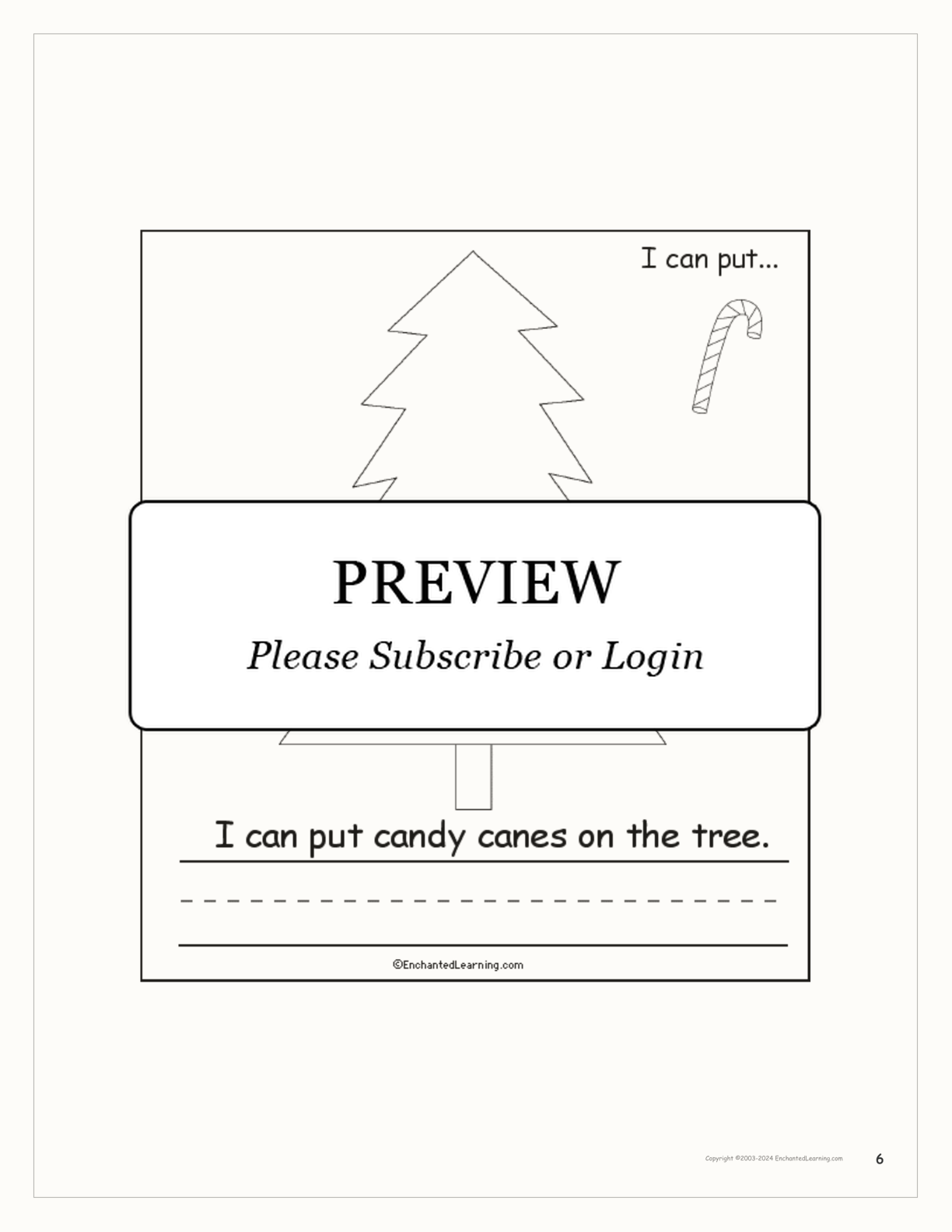 I Can Decorate A Christmas Tree: Early Reader Book interactive worksheet page 6