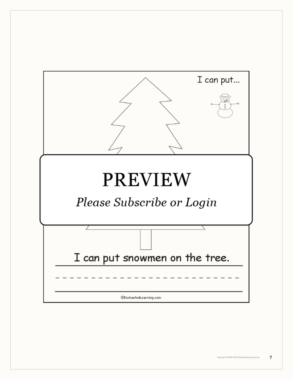 I Can Decorate A Christmas Tree: Early Reader Book interactive worksheet page 7