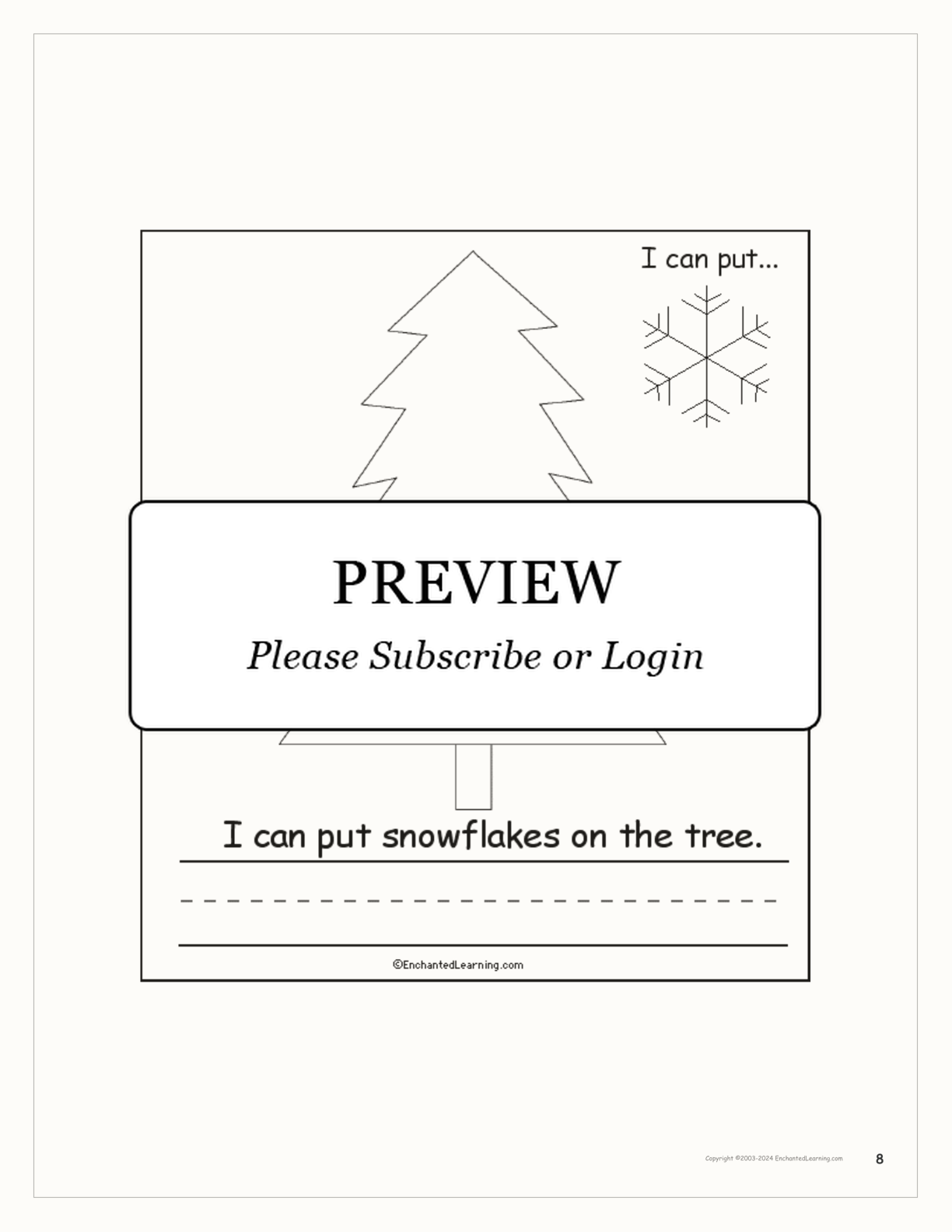 I Can Decorate A Christmas Tree: Early Reader Book interactive worksheet page 8