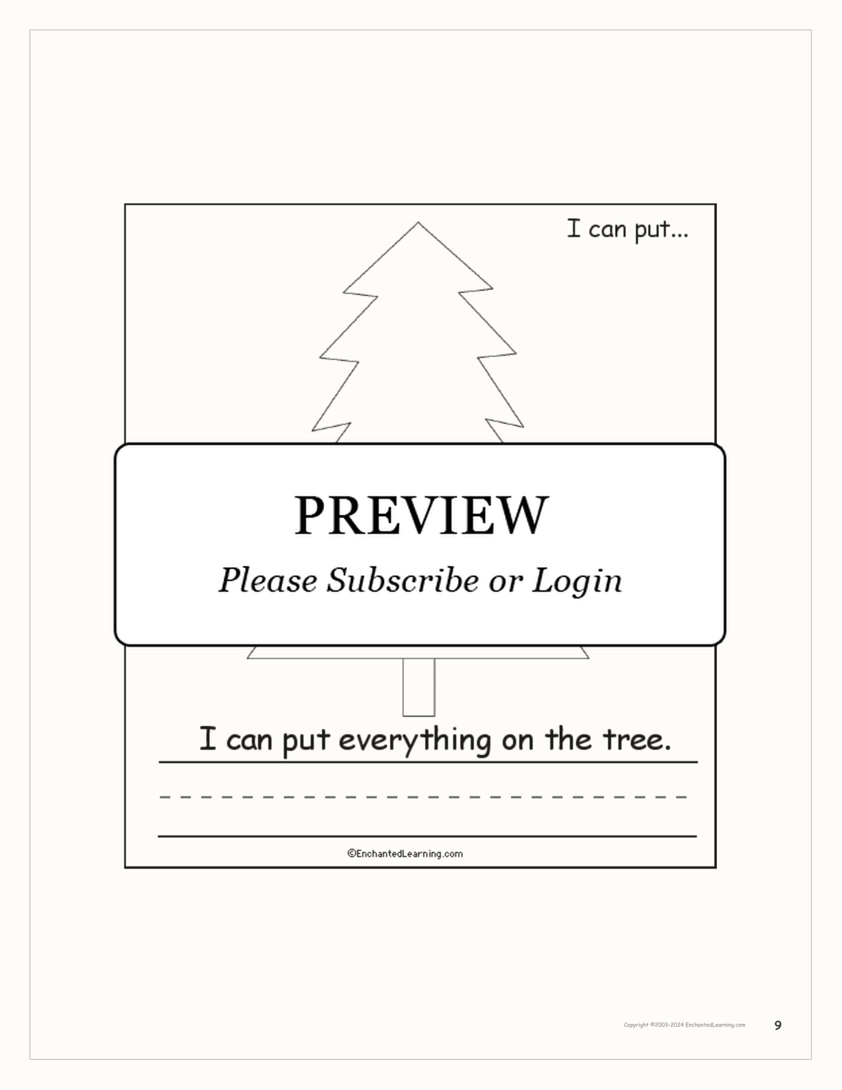 I Can Decorate A Christmas Tree: Early Reader Book interactive worksheet page 9