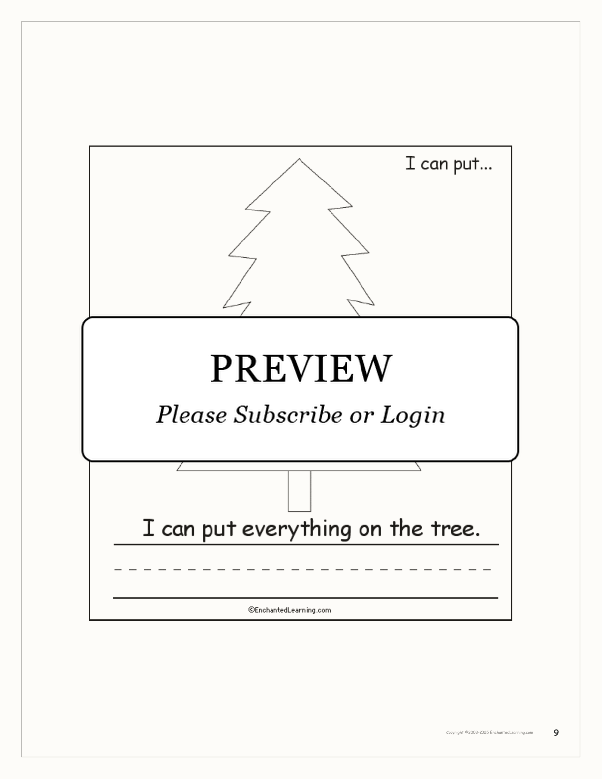 I Can Decorate A Christmas Tree: Early Reader Book interactive worksheet page 9