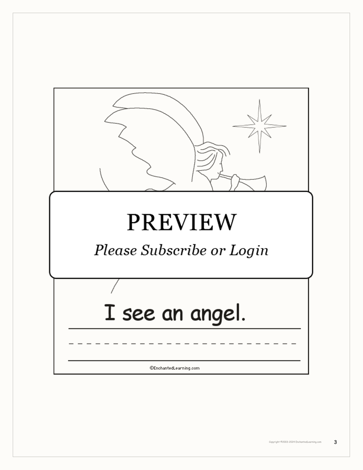 Christmas I See... Early Reader Book interactive worksheet page 3