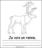 Search result: 'No&#235;l Je Vois (Christmas I See)... Early Reader Book: Reindeer Page'