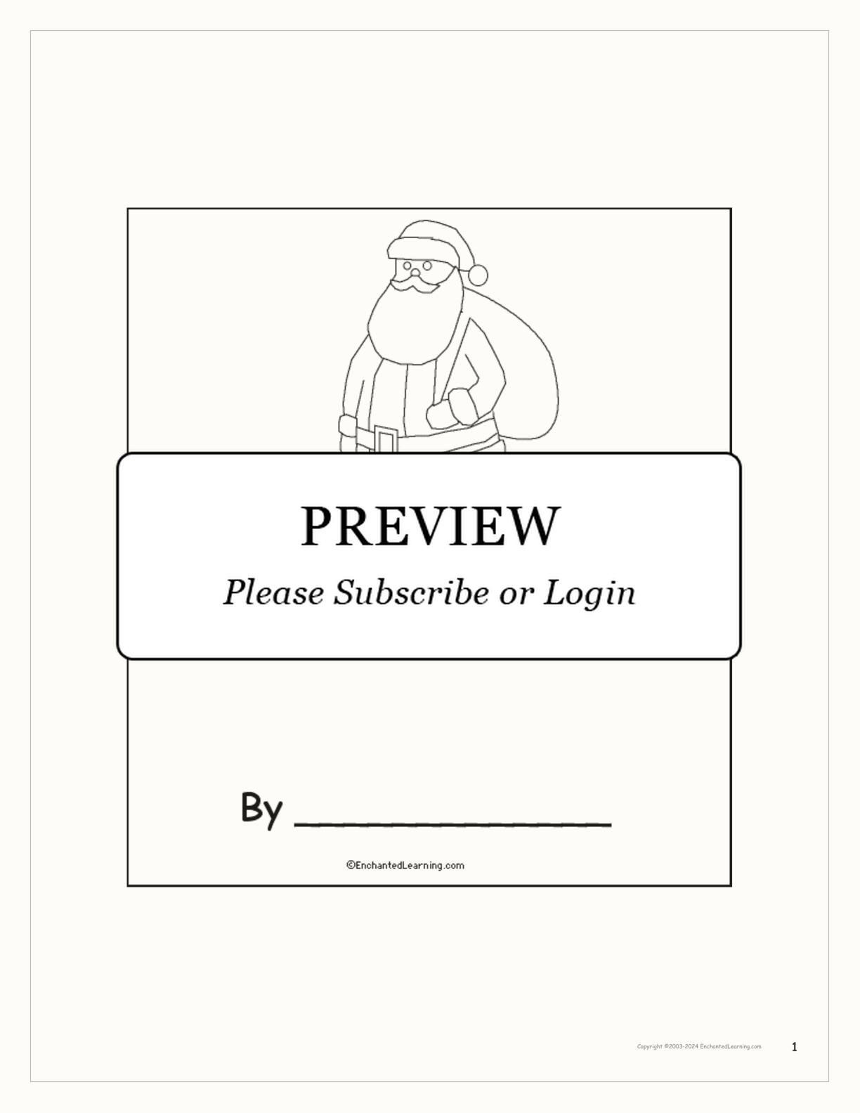 'Santa Has...' Early Reader Book interactive worksheet page 1