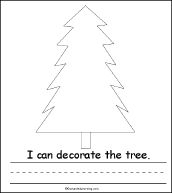 Search result: 'Christmas Tree Activity Early Reader Book: Decorate the Tree Page'