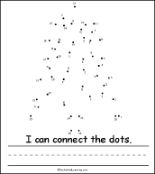 Search result: 'Christmas Tree Activity Early Reader Book: Connect the Dots Page'