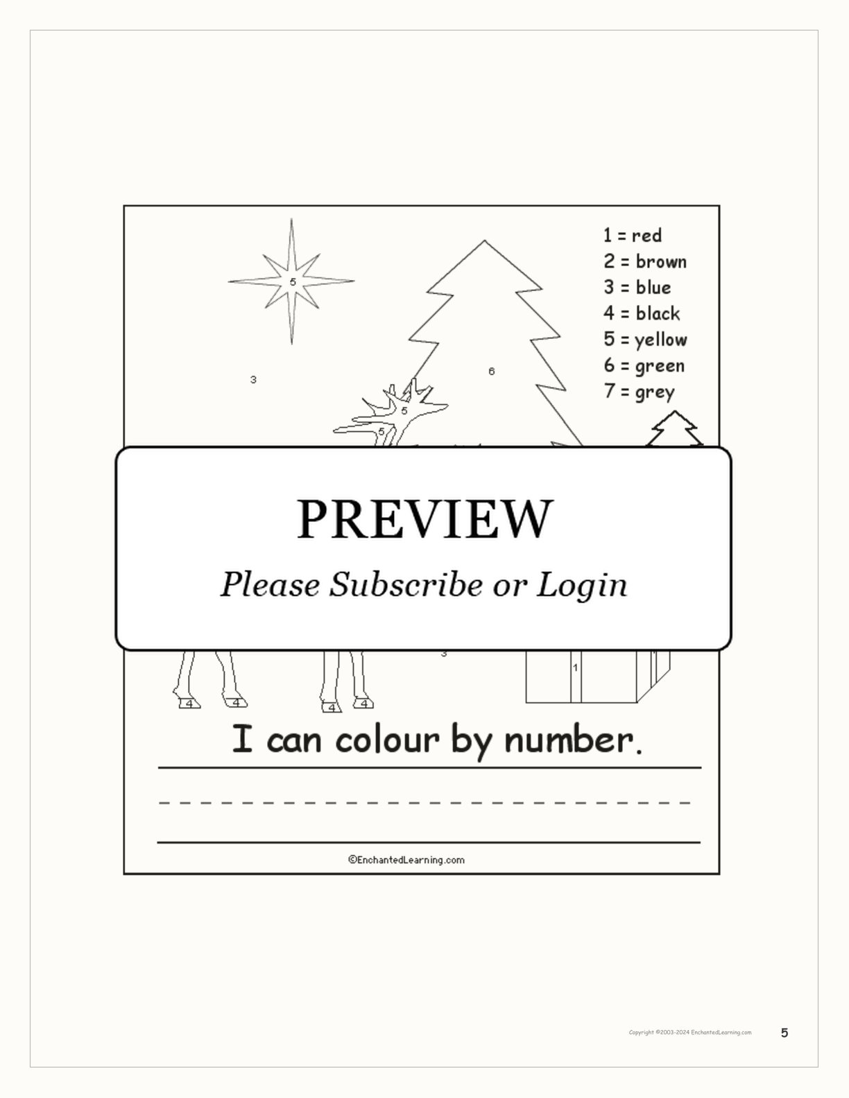 Christmas Tree Early Reader Book interactive worksheet page 5