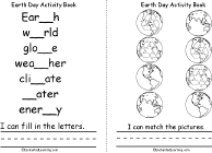 Search result: 'Earth Day Activity Book, A Printable Book: Fill in the Letters, Matching'