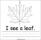 Search result: 'Fall I see... Early Reader Book: Leaf Page'