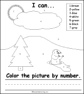 Search result: 'Groundhog Day I Can Book: Color By Number'