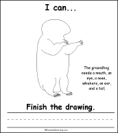 Search result: 'Groundhog Day I Can Book: Finish the Drawing Page'
