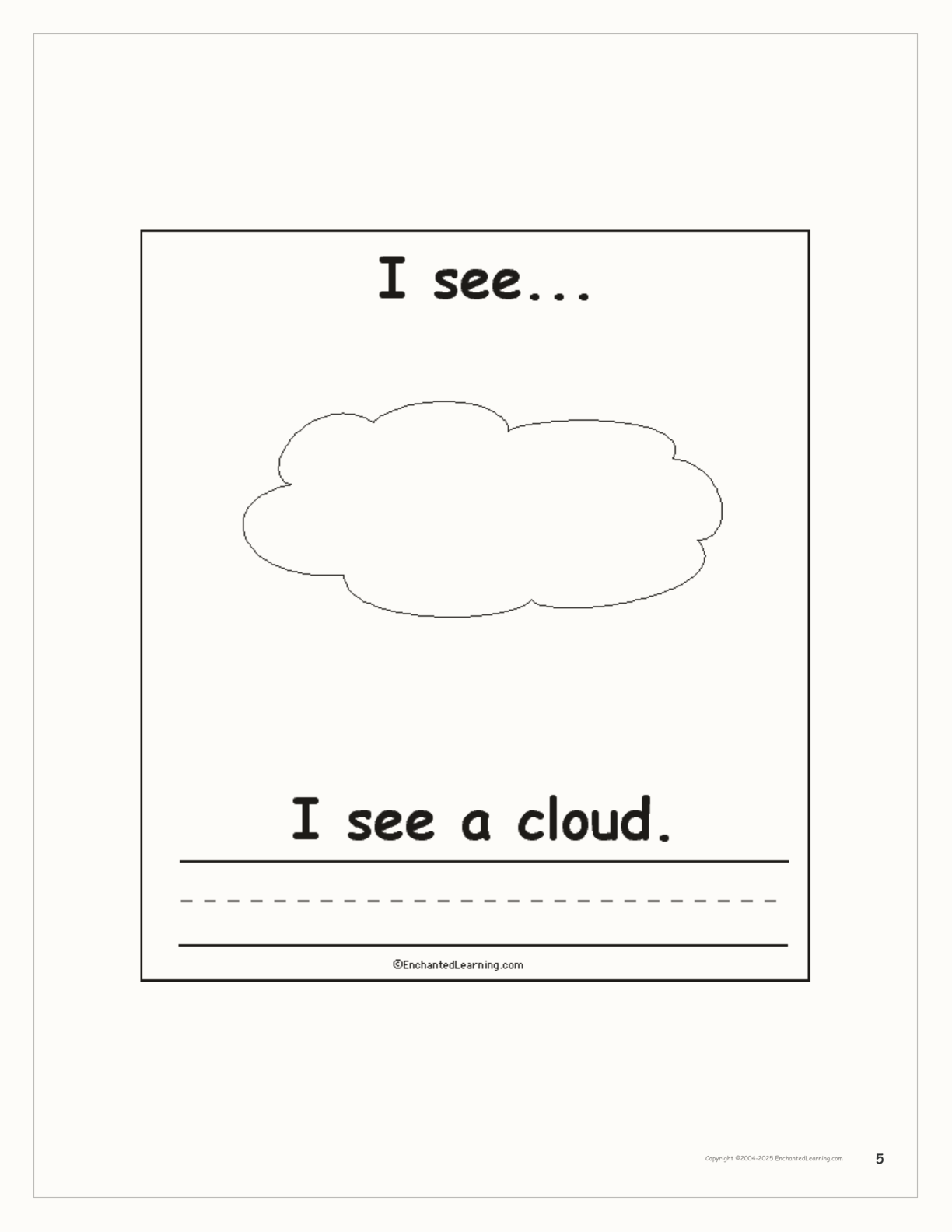 Groundhog Day, I See... Printable Book interactive printout page 5