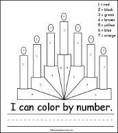 Search result: 'Kwanzaa Activity Early Reader Book: Color by Number Page'