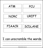 Unscramble the Words