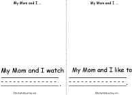 Search result: 'My Mom and I... Book, A Printable Book: Page 4'