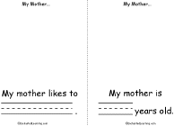 Search result: 'My Mother... Book, A Printable Book: page 2'