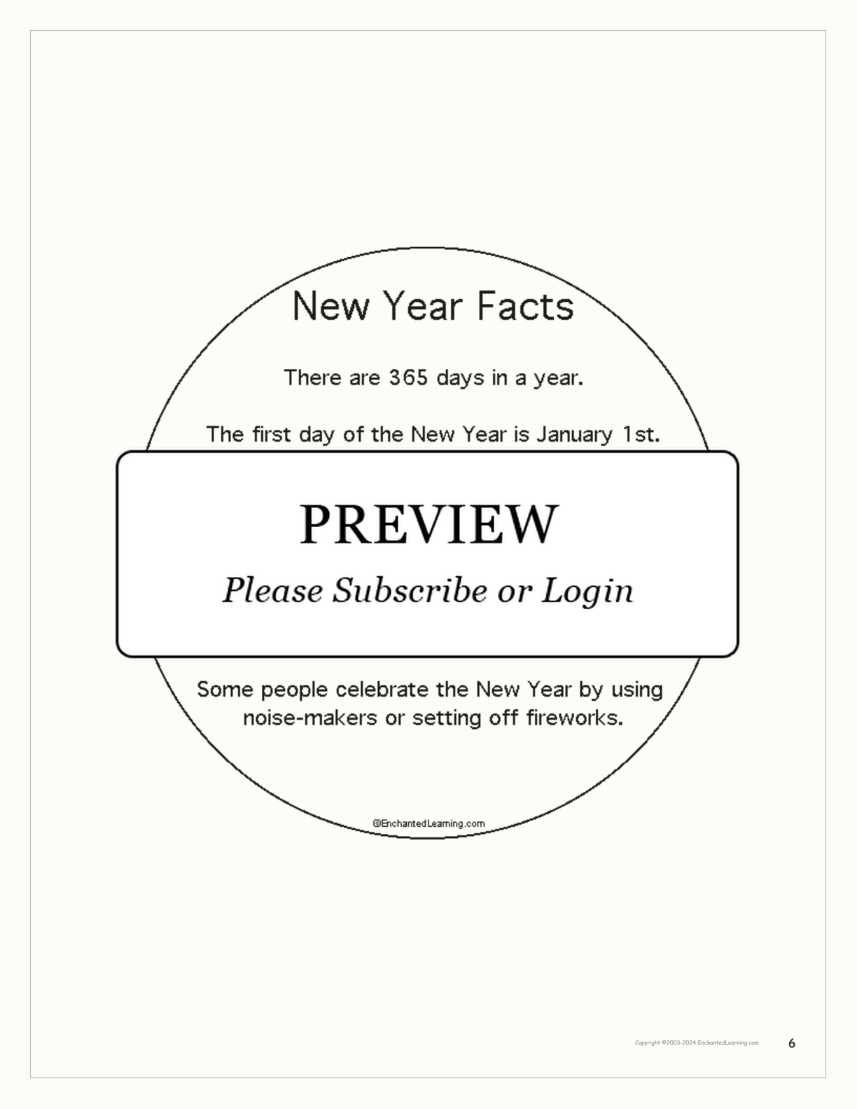 New Year Activity Book interactive printout page 6