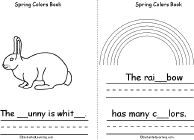 Search result: 'Spring Colors Book, A Printable Book: White, Rainbow'