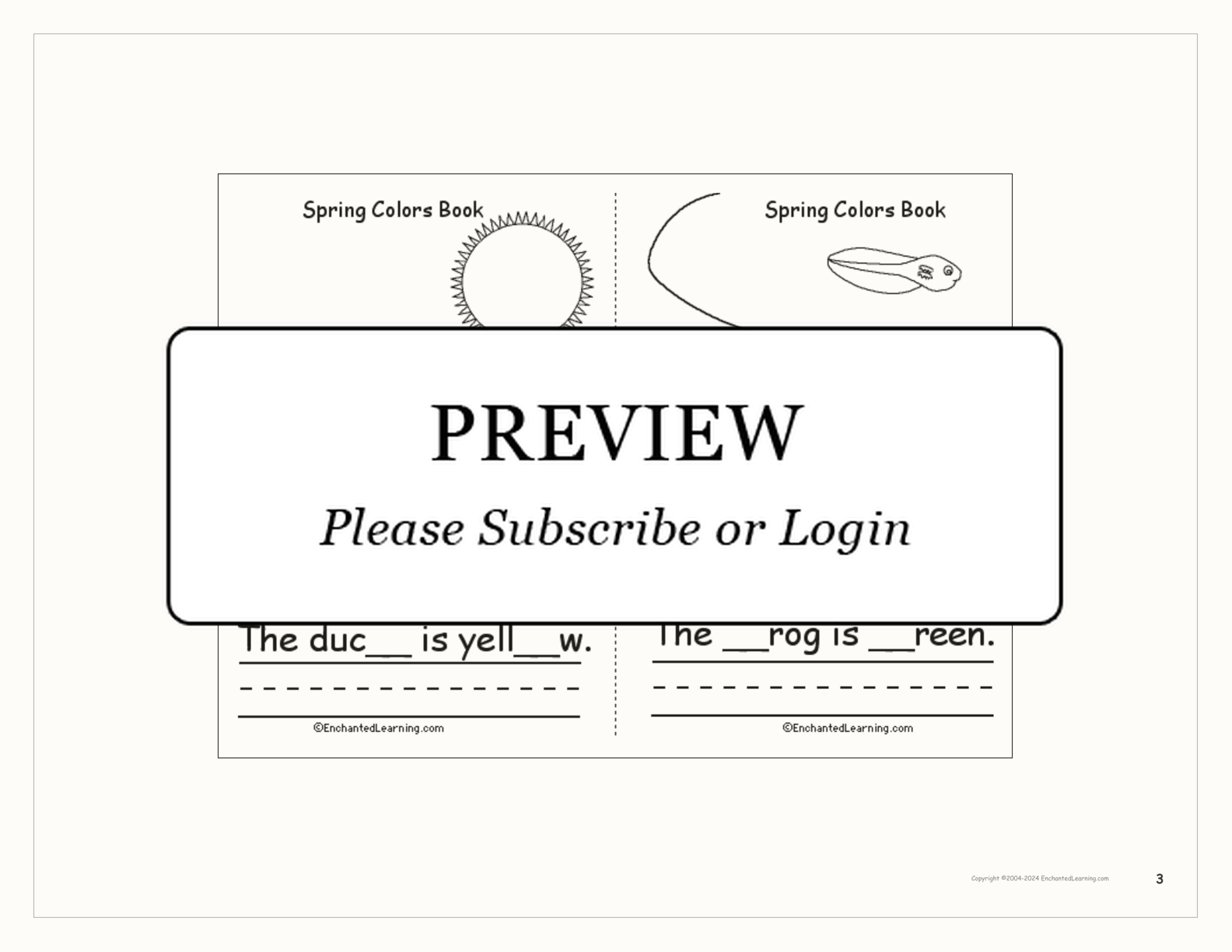 Spring Colors Book interactive worksheet page 3
