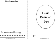 Search result: 'I Can Draw an Egg Book, A Printable Book: Cover, Blue'