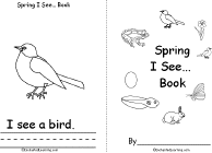 Search result: 'Spring I See... Book, A Printable Book: Cover, Bird'