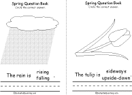 Search result: 'Spring Question Book, A Printable Book: Rain, Tulip'