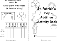 Search result: 'St. Patricks Addition Activity Book, A Printable Book: Cover, Shamrock'