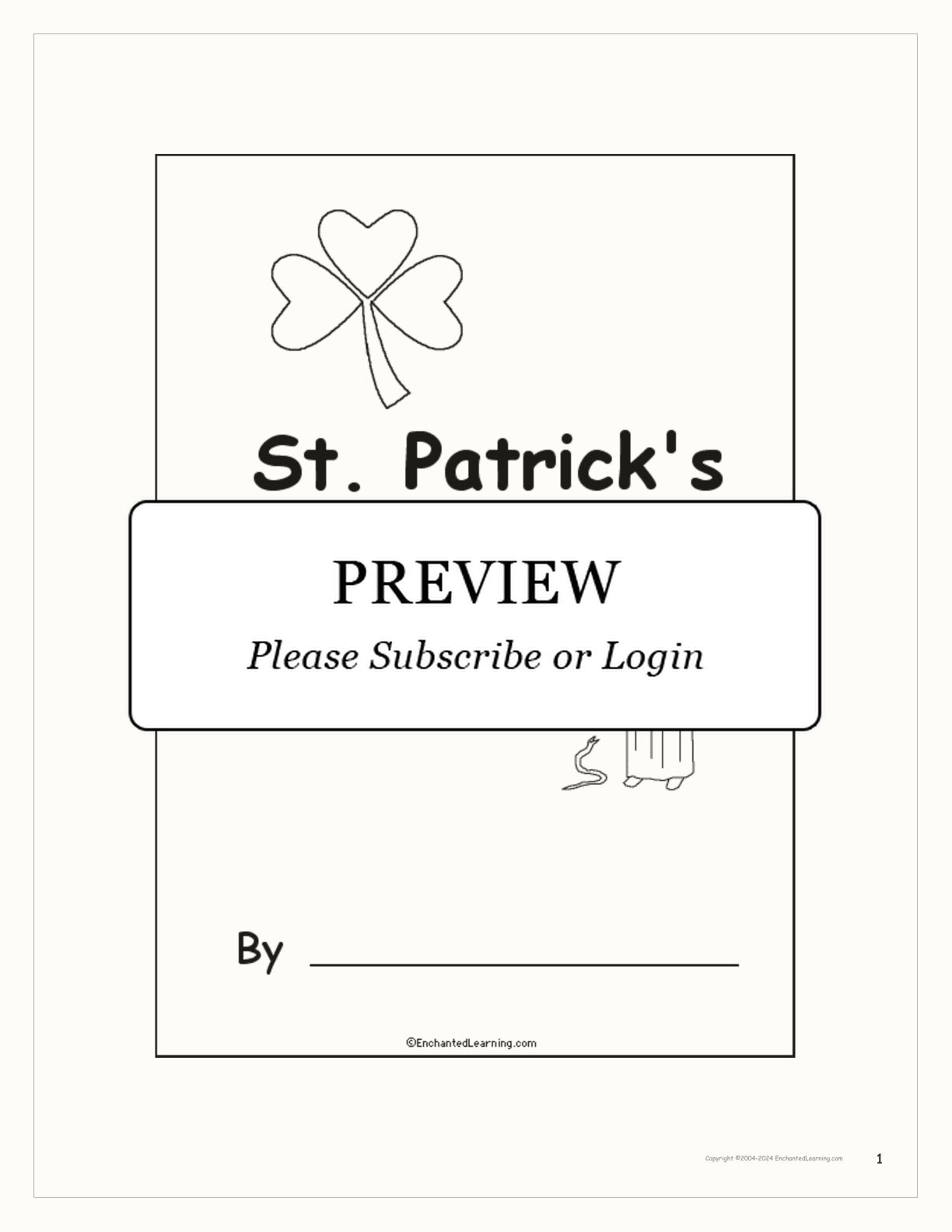 St. Patrick's Day Printable Book interactive worksheet page 1
