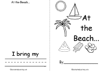 at the beach activity book a printable book enchantedlearning com