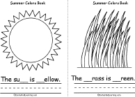 Search result: 'Summer Colors Book, A Printable Book: Yellow, Green'