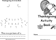 Search result: 'Thanksgiving Activity Book, A Printable Book: Cover, Connect the Dots'