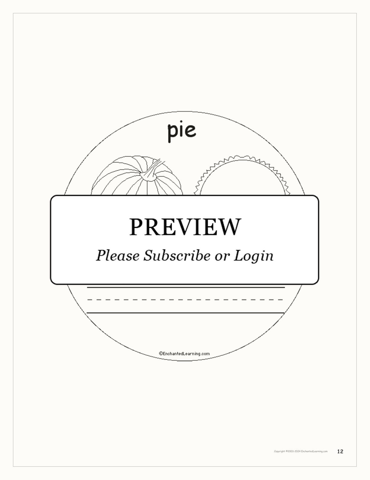 Thanksgiving Feast Printable Book interactive worksheet page 12