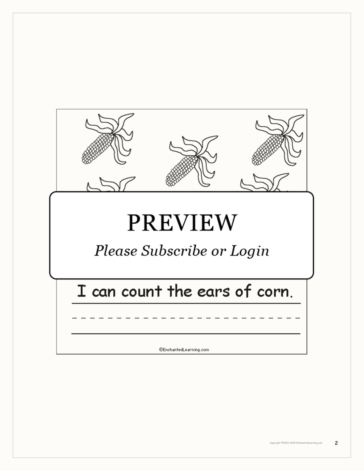 Thanksgiving I Can... A Book for Early Readers interactive worksheet page 2