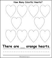 Search result: 'How Many Colorful Hearts Book: 10 Orange Hearts'