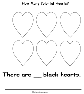 Search result: 'How Many Colorful Hearts Book: 6 Black Hearts'