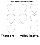 Search result: 'How Many Colorful Hearts Book: 8 Yellow Hearts'