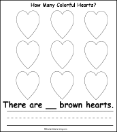 Search result: 'How Many Colorful Hearts Book: 9 Brown Hearts'